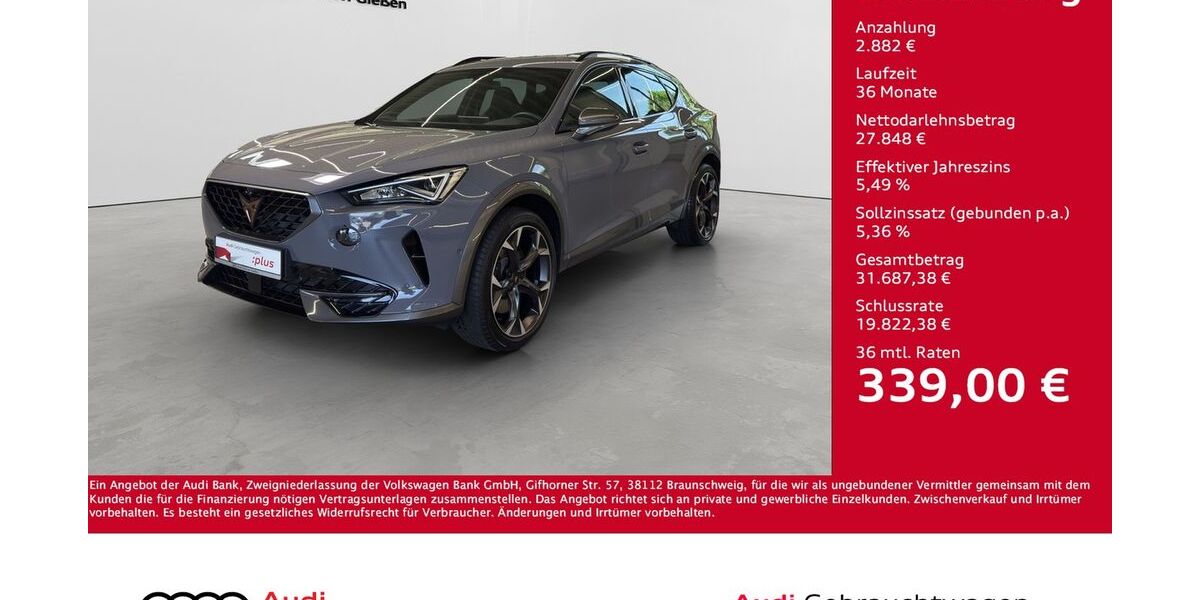 Cupra Formentor 21.450 km 30.730 &euro; Giessen 35394